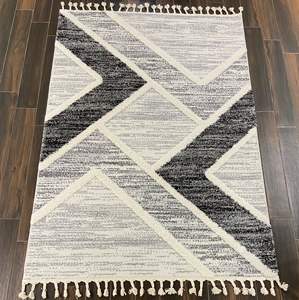 Juego de Alfombras Adiva Modernas de Jacquard Floral Turco, Tejidas en Polipropileno, con Base de Yute de Pelo Alto, Acolchadas, Hechas a Máquina, de Grosor Medio - Product Image 5