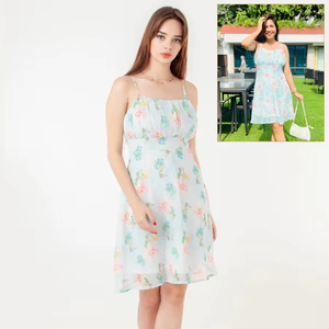 Vestido corto de algodón indio hecho a mano para mujer, ropa elegante para fiesta de verano, regalo de boda personalizado, estilo informal - Product Image 1