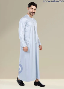 Ropa étnica india de alta calidad de Color gris árabe, bata transpirable para hombres, Thawb Jubba, manga completa, Thobes étnico, venta al por mayor barata - Product Image 5