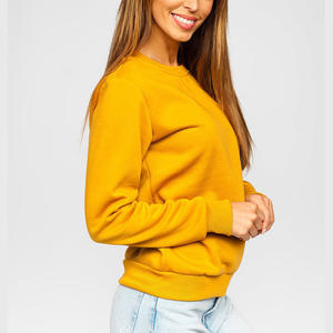 Sudadera de punto extragrande personalizada para mujer, forrada, cuello redondo, manga larga, algodón, forro polar, informal, otoño, ecológica, frontal - Product Image 2