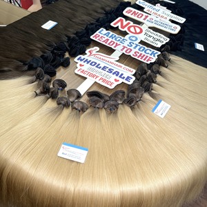 Extensions de cheveux à trame fine, invisibles, nouées à la main, 100% cheveux humains vietnamiens, vente en gros, directement de l'usine - Product Image 5
