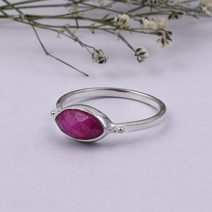 Vente en gros de bague en argent sterling 925 de style classique pierre précieuse d'améthyste naturelle avec incrustation de diamant de quartz bijoux de fête de mariage - Product Image 5
