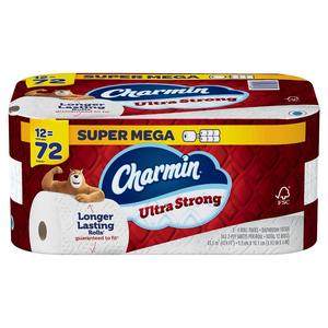 Charmin-Ultra Strong <b>Toilet</b> Paper, 12 Super Mega <b>Roll</b> - Product Image 1