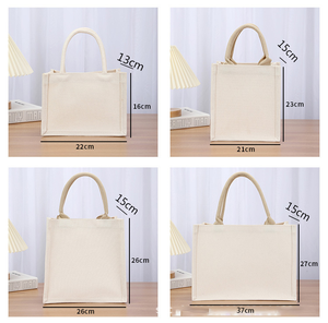 Sac fourre-tout en toile avec logo personnalisé de haute qualité de forme carrée avec motif rayé écologique imperméable pour les achats de plage en gros - Product Image 5