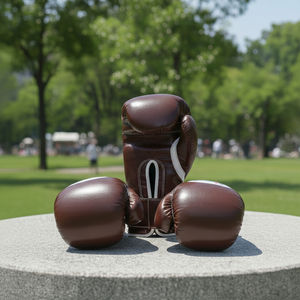 Guantes de Boxeo Marrones de Alta Calidad, de Cuero Genuino, con Soporte de Muñeca con Cierre de Gancho y Bucle, Dedos Completos, Personalizables, para Entrenamiento - Product Image 6