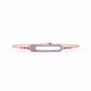 Round Cut Diamond trendy design Moissanite Diamond Bracelet Elegant Bangles Anniversary Gift - Product Image 1