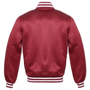 Blouson bombardier universitaire en satin personnalisé pour hommes vente en gros blouson universitaire baseball pour hommes letterman en satin personnalisé blouson bombardier pour services matériels - Product Image 6