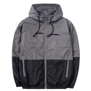 Chaqueta Cortavientos Reversible con Capucha y Cuello Alto de Lona Recubierta para Hombre, Estilo Moderno, Logotipo Frontal, Venta al por Mayor, la Mejor Calidad - Product Image 6