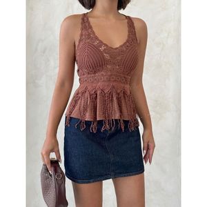 Blusa de Tirantes para Mujer con Detalles de Encaje, Blusas y Camisas al por Mayor - Product Image 3