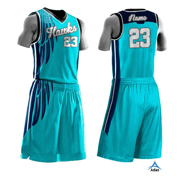 Custom basketball uniform design color blue for youth boys, boys basketball jersey uniform
