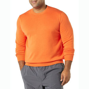 Sudaderas de hombre de alta calidad Otoño Invierno Algodón/máquina Prendas de punto Rib Knitted Custom O Neck Male Top Pullover - Product Image 3