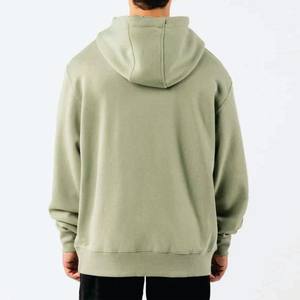 Sudadera con capucha personalizada de lana pesada para hombre, jersey con cremallera, ropa de calle, hombros caídos, sudadera básica de peso pesado - Product Image 2