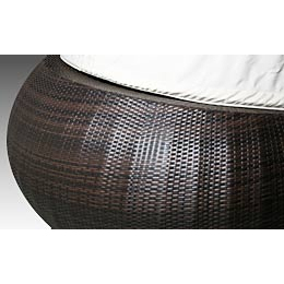 Chaise longue Samoa Sun Island XL en aluminium brun, mobilier d'extérieur de style moderne, lit pour jardin, cour, parc, piscine - Product Image 2