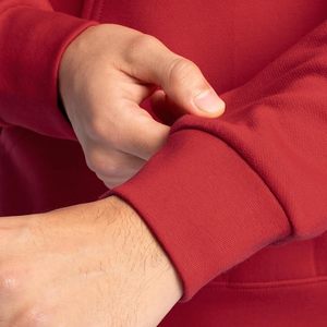 Sweat à capuche personnalisé OEM avec demi-zip, streetwear, bloc de couleur, manches raglan, pull-over, sweat à capuche en polaire vierge avec demi-zip pour homme - Product Image 6