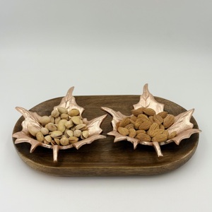 High Quality Custom Aluminium Decorative Dry Fruits Bowl Homes and <b>Garden</b> Wholesale Decoration Bowl With Copper Plated Finished - Product Image 1