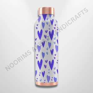 Bouteille d'eau en cuivre pur exclusive de 950 ml, antibactérienne, étanche, design élégant, couvercle de haute qualité, écologique, exportateur d'usine - Product Image 1