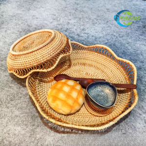 Panier de stockage de fruits en forme de fleur en rotin tissé à la main, parfait pour un panier suspendu élégant et écologique à usage domestique - Product Image 2