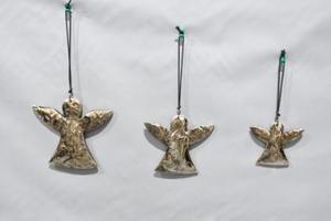 Décorations de Noël d'ange en métal cuivré et fer faites à la main Décoration de la maison élégante en vrac Festivals Forme de poupée en plastique artificielle - Product Image 4