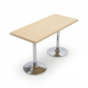 Table de salle à manger de restaurant en bois personnalisée, mobilier de café, table de bistrot, table de café avec pieds en métal pour 2 à 4 personnes - Product Image 1