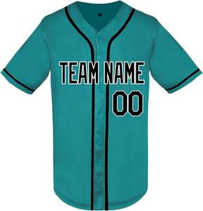 Maillot de baseball vierge à manches courtes bon marché Vente en gros Maillot de baseball mondial par sublimation et broderie Fabricant - Product Image 3