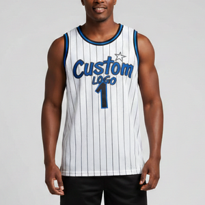 Maillot de basketball personnalisé OEM imprimé par sublimation, séchage rapide, respirant, 100 % polyester, antibactérien, bretelles réglables - Product Image 1