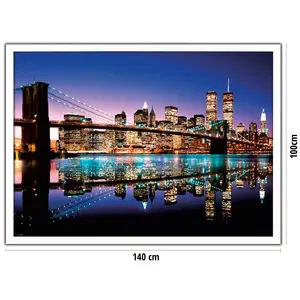 Cadre d'affiche XXL de style moderne 100 x 140 cm blanc, en métal, bois, alliage et plastique de haute qualité, pour usage décoratif sur table, forme carrée - Product Image 5