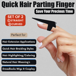 Nuevo 2025 dedo meñique herramienta de separación del cabello anillo de estilista de acero inoxidable anillo de separación herramientas de extensión de cabello anillo de estilista 5 cm - Product Image 3