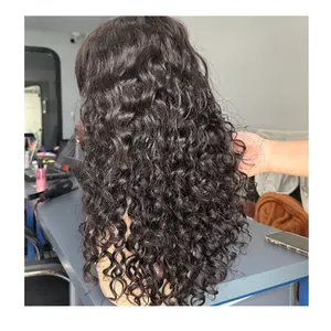 Human Raw Hair Pruik Aangepaste Dichtheid En Kleur Krullend Pruik Hd Kant/Transparant Kant Gemaakt In Viet Nam 2024