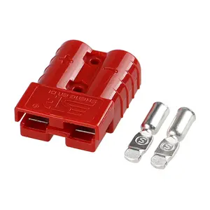 50A Red 2Pin Forklift Bettery Connector FOR Battery Charging Plug Lithium Battery Connector Battery Terminal Connector Plug