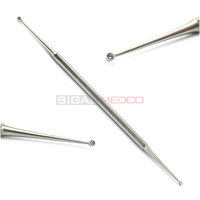 Lujoso kit de podología de acero inoxidable en caja para eliminación de uñas encarnadas, limas de uñas, alicates, elevadores y curetas
