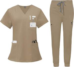 Cómodo Jogger Scrub Sets Hombres Mujeres Unisex Hospital Médico Scrub Trajes Uniformes Personalizado Venta al por mayor Ropa de enfermería - Product Image 1