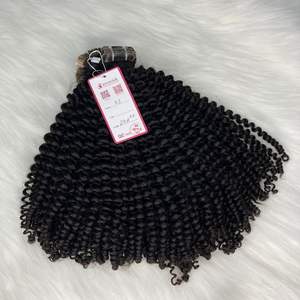 Cabello Virgen Remy Europeo Rizado Afro, Rizo Profundo, Color Natural, Sin Enredos, Sin Caída # Extensiones de Cabello con Cinta Adhesiva 1b, Estilo de Onda Natural - Product Image 3