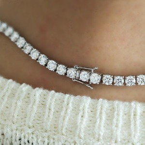 สร้อยคอเพชรธรรมชาติที่ขายดีที่สุดเครื่องประดับทอง14K/18K สำหรับงานแต่งงานหรืองานปาร์ตี้ - Product Image 5