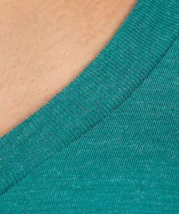 Vente en gros t-shirt ODM pour hommes en trois mélanges 50% polyester 25% coton 25% rayonne couleur chinée logo personnalisé sérigraphie 100% toile - Product Image 5