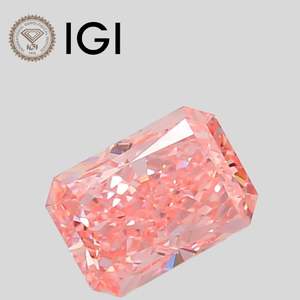 Diamante Cultivado en Laboratorio de Corte Radiante de 3.50 Quilates, Rosa Intenso, VVS2 - Product Image 1