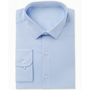 Camicia da Uomo Bar III Slim-Fit Elasticizzata in Tessuto Popeline Antipiega Stile Classico/Casual Taglie 15-34-35 (6XL) - Product Image 1