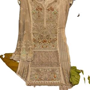 Vestido bordado a mano de la India paquistaní, edición de boda, traje de ocasión especial, producto en oferta, 2022 - Product Image 1