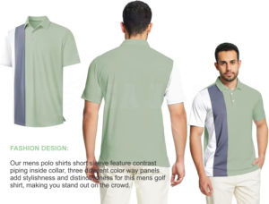 Polo informal de manga corta para hombre, con estampado liso de color - Product Image 3