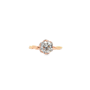Anillo de Compromiso y Matrimonio de Plata de Ley 925 con Moissanita en Forma de Bola para Mujer |   Elegancia Francesa Montresor Infini - Product Image 3