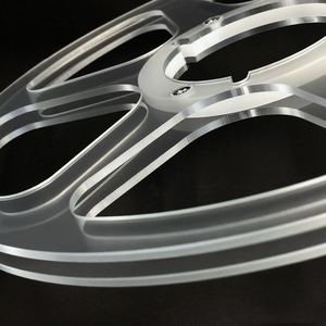 Bobina de Precisión Vacía de Policarbonato Transparente y Acrílico Blanco Personalizada para Filamento 3D, Cinta SMD y Enrollado de Cables - Product Image 4