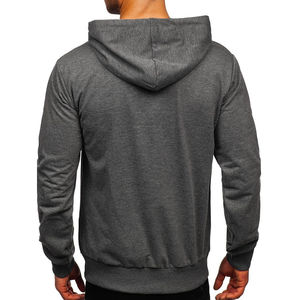 Sweat à capuche en tissu polaire 100% coton pour hommes, manches longues, poids lourd épais, personnalisé imprimé thermique brodé - Product Image 6