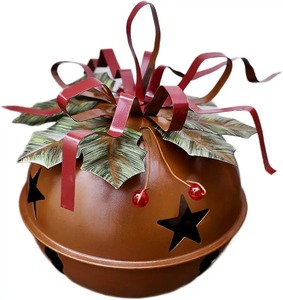 Decoración de vacaciones Campana colgante de metal Adorno de Navidad Aspecto Vintage para árbol y decoración de fiesta en casa interior - Product Image 6