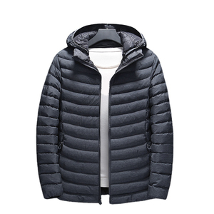 Vestes hybrides légères personnalisées pour hommes Vêtements de fitness en gros Manteau thermique de randonnée et de course isolé Fermeture à glissière - Product Image 5
