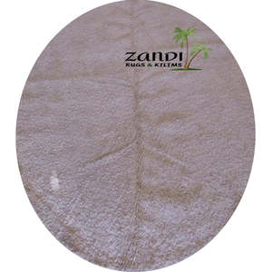 Tapis shaggy indien noué à la main, unique en son genre, 8' x R - Product Image 1