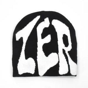 Châu Âu Cotton Beanie Nhà Sản Xuất Tùy Chỉnh Jacquard Slouchy Dệt Kim Hat Không Có Cuff Mờ Y2K Skull <span class=keywords><strong>Cap</strong></span> Skully Beanie Logo Bãi Biển - Product Image 5
