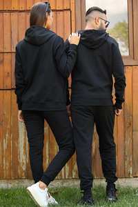 High Quality Tracksuit Black Hooded Unisex Tracksuit for Men and Women Custom Tracksuits for Women - Product Image 4