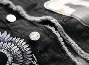 Chaleco de mezclilla para hombre más vendido con parches bordados y diseño personalizado Chaleco de burbujas a prueba de viento y chaleco con logotipo personalizado - Product Image 5