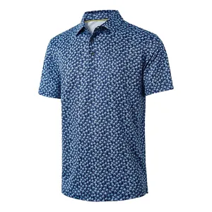 Derniers t-shirts polo pour hommes t-shirts polo à manches courtes évacuant l'humidité t-shirt athlétique à col polo de tennis pour hommes - Product Image 5