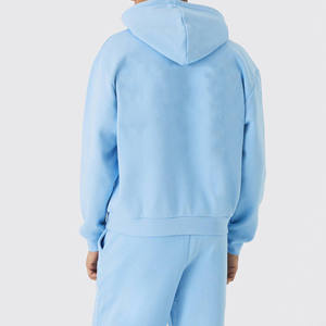 Ensemble de survêtement zippé tendance, avec sweat-shirt à capuche et pantalon de survêtement, effet délavé et patchwork, pour hommes et femmes - Product Image 2