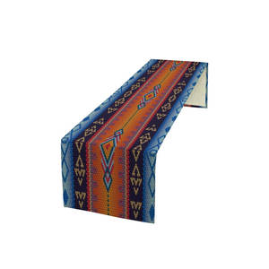 Fashionable 100% Pure Cotton Table Runner Colorful Luxury Design, Custom Embroidered with Logo - Product Image 2